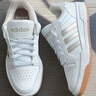 adidas ENTRAP美式校园风运动少年感复古篮球风板鞋男女阿迪达斯 白色/暗银金属/树脂黄   36.5 实拍图