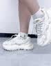 FILA  FUSION斐乐潮牌女鞋经典百搭硬糖鞋厚底老爹鞋时尚运动休闲鞋 棉花糖/银-MM 37.5 实拍图