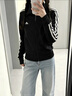 adidas休闲舒适三条纹立领夹克外套男装秋季阿迪达斯官方轻运动 黑色/白（推荐选大一码）   2XL 实拍图