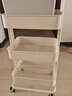 宜家（IKEA）拉斯克家居小推车置物架移动茶水桌书包架客厅厨房收纳架 小号28×38×61cm｜米黄色 实拍图