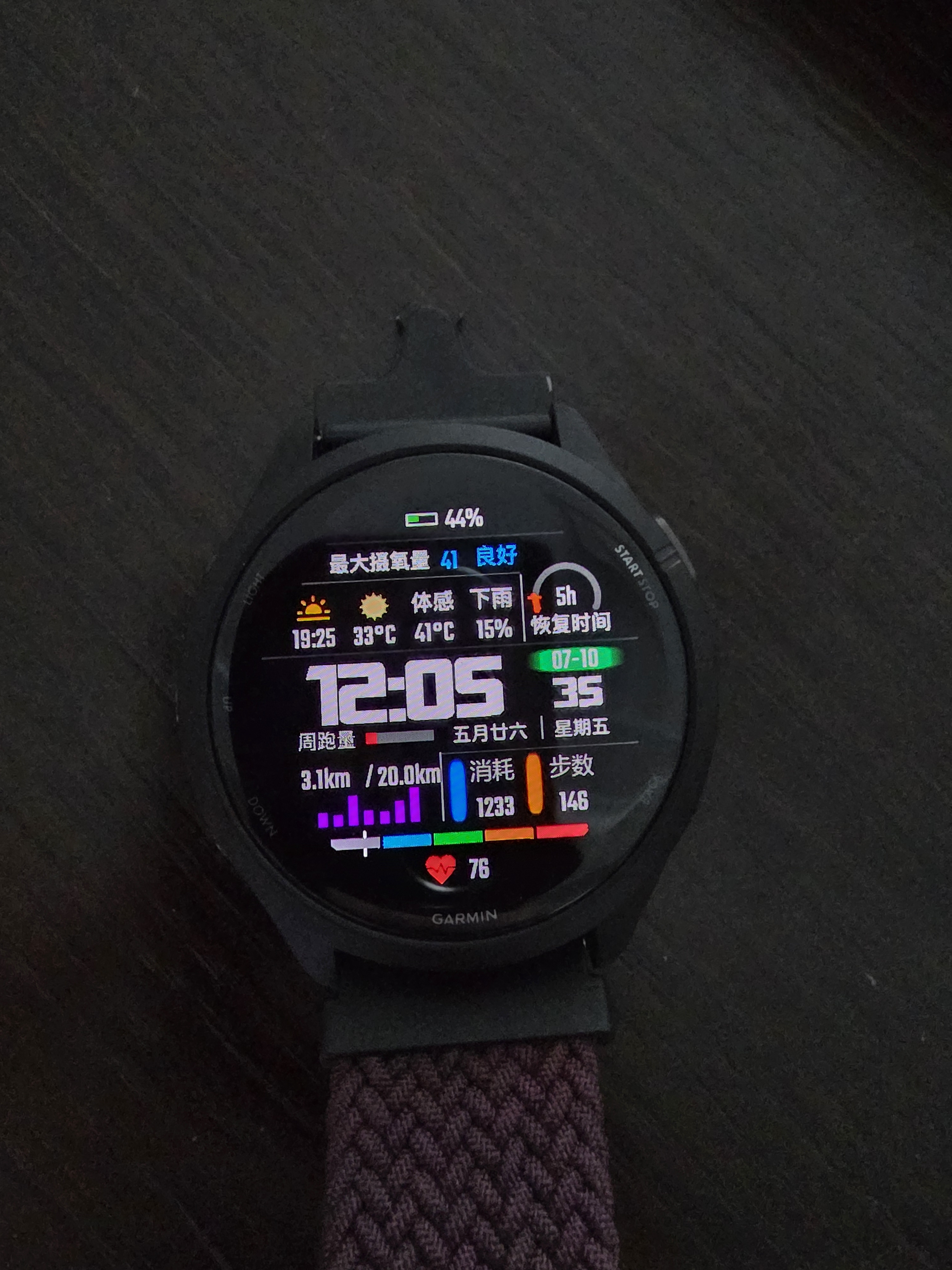 佳明（GARMIN）Forerunner265极夜黑心率血氧多频多星户外运动跑步游泳智能手表 实拍图