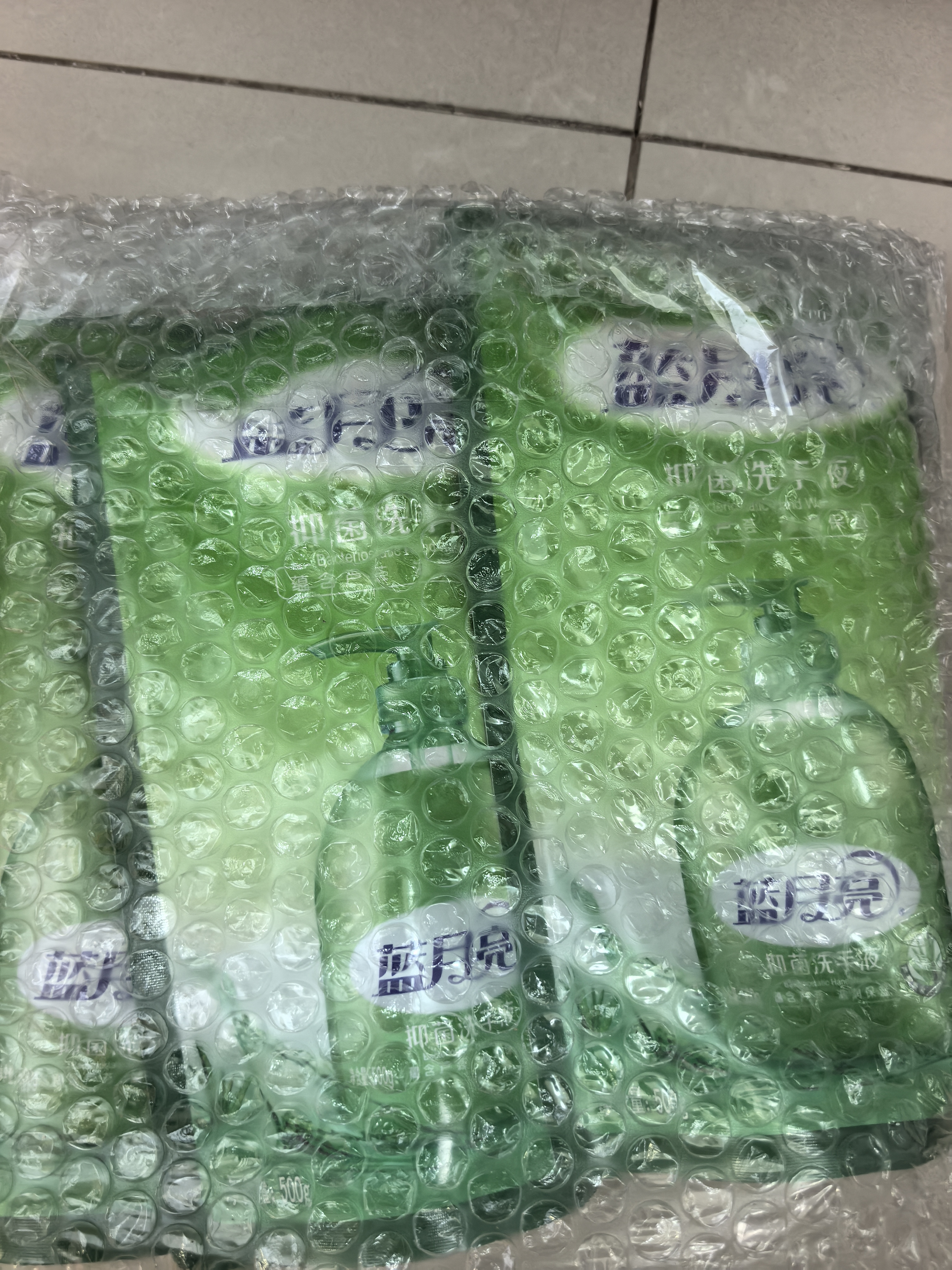 蓝月亮洗手液补充装袋装500g*6 泡沫丰富芦荟抑菌护手保湿替换装 实拍图