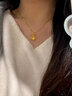 中国黄金（CHINA GOLD）18K金四叶草吊坠女碎冰冰项链女生送老婆女友生日礼物 四叶草吊坠【配925银链】约0.96g 实拍图