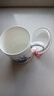 盛天下景德镇陶瓷茶杯带盖骨瓷杯青花水杯办公杯礼品杯会议杯子定制 荷塘情趣 500ML 实拍图