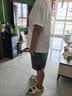 趣米乐美式高街风短袖t恤套装男生夏季宽松潮牌穿搭配牛仔短裤一套衣服 白色短袖+蓝色牛仔短裤 XL 实拍图