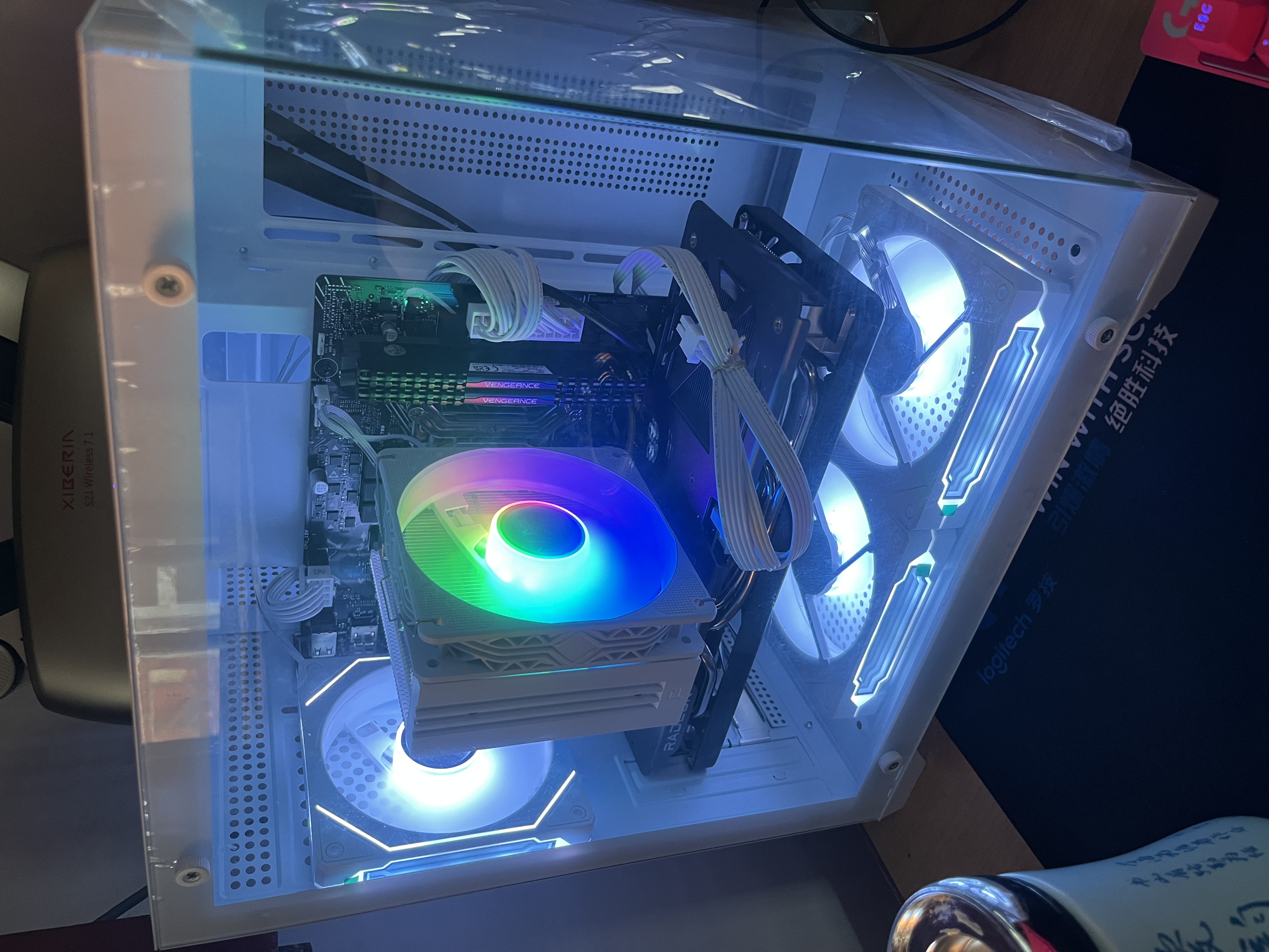 华硕（ASUS）ROG全家桶 英特尔酷睿14代i5/i7台式电脑游戏主机5060ti/5070直播设计三角洲黑神话水冷整套海景房 主机+27寸超清显示屏【六年质保+全套配齐】 热销：14代i5丨320 实拍图