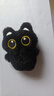 新款黑猫玩偶毛绒公仔挂件可爱猫咪包包挂饰情侣礼物ins学生礼物 黑色带珠链 10cm 实拍图
