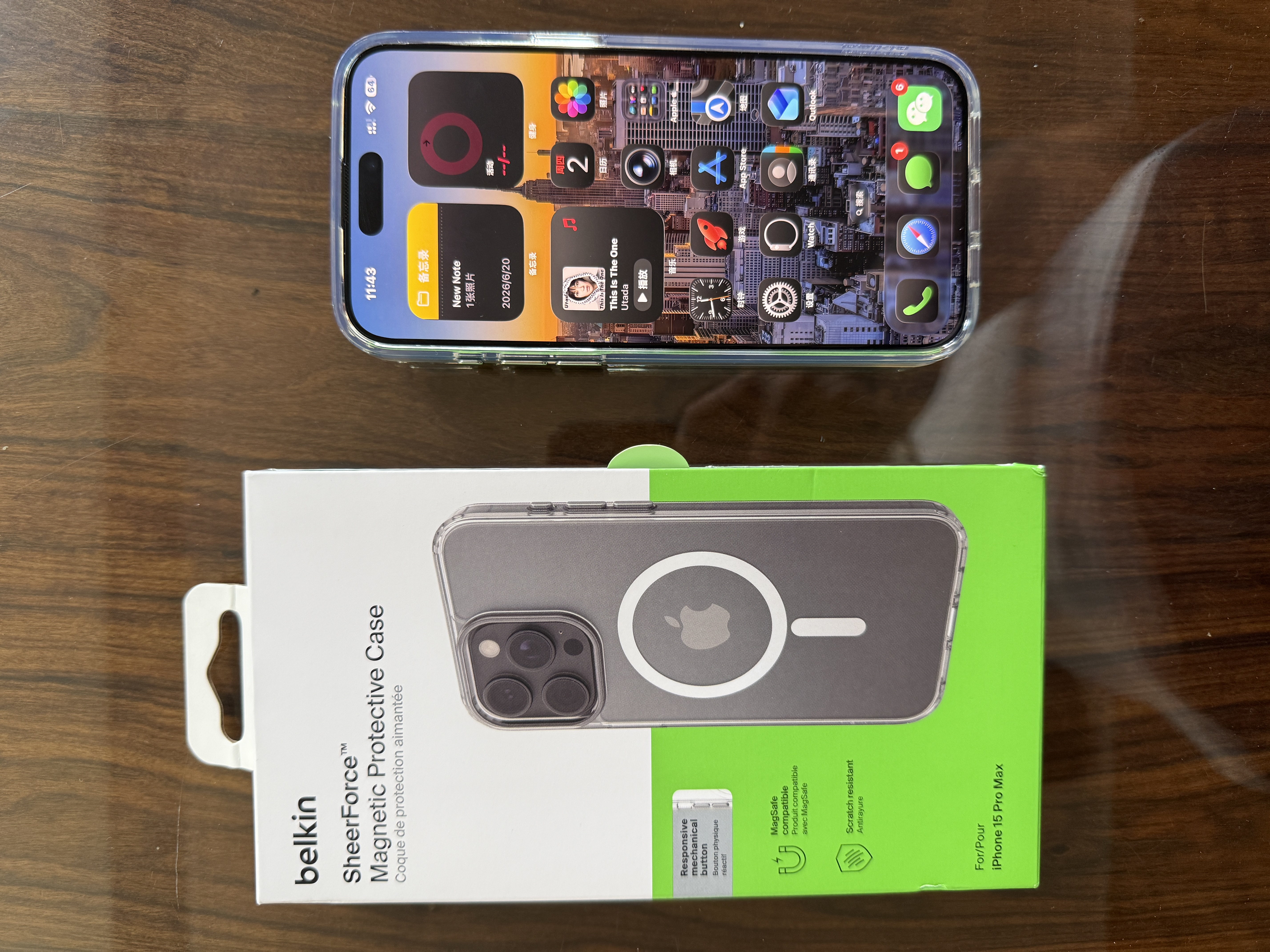 贝尔金（BELKIN）适用iphone15promax手机壳 苹果15promax手机壳 透明手机保护套 磁吸壳 MSA022 实拍图
