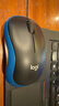 罗技（Logitech）M185鼠标 无线鼠标 办公鼠标 对称鼠标 黑色蓝边 带无线2.4G接收器 实拍图