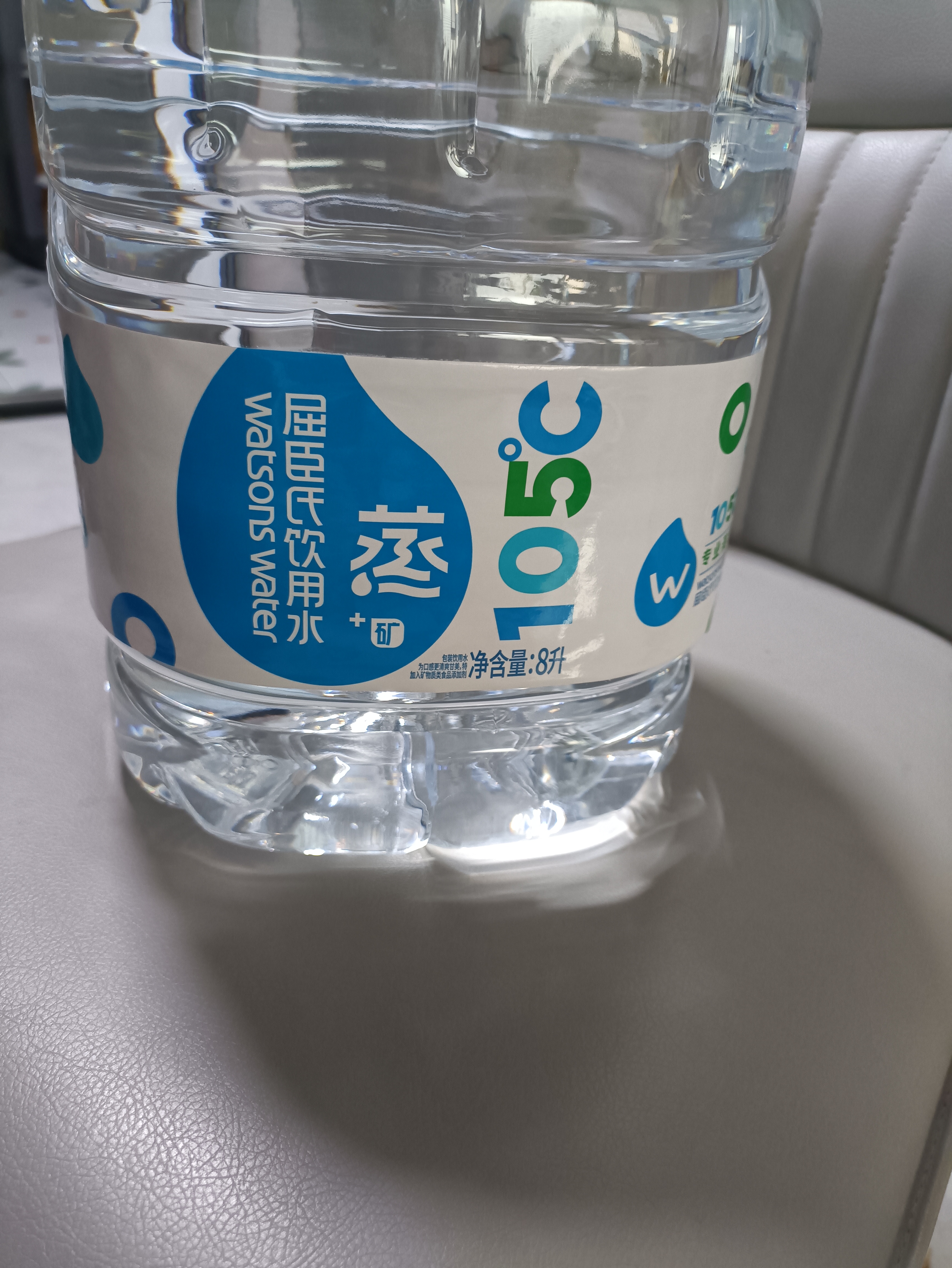 屈臣氏蒸馏水添加矿物质8L*2桶整箱大桶装水非矿泉水饮用水家庭装泡茶 实拍图