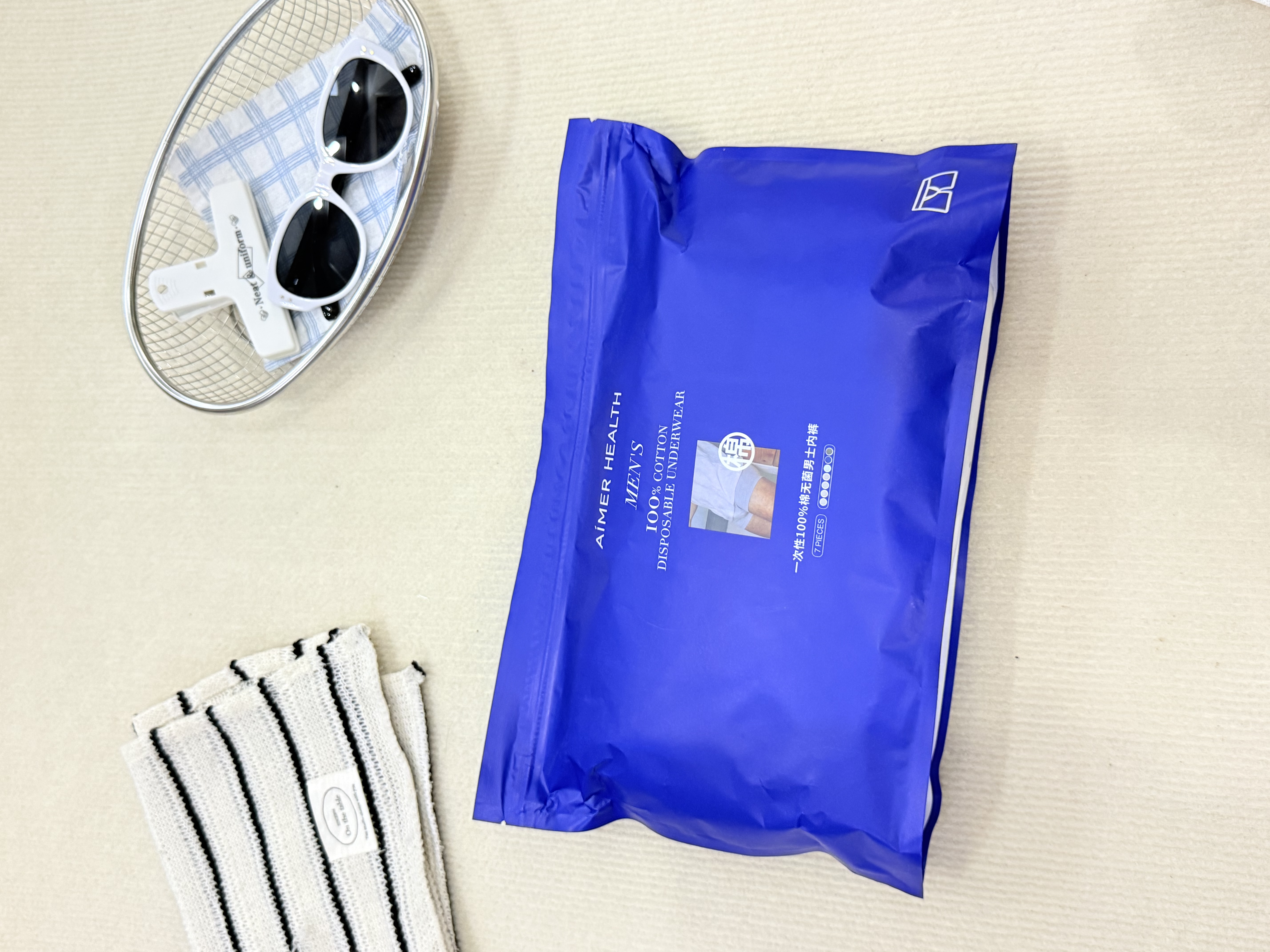 爱慕一次性内裤免洗EO灭菌100%纯棉10A抗菌差旅日抛男士内裤【7条装】 实拍图