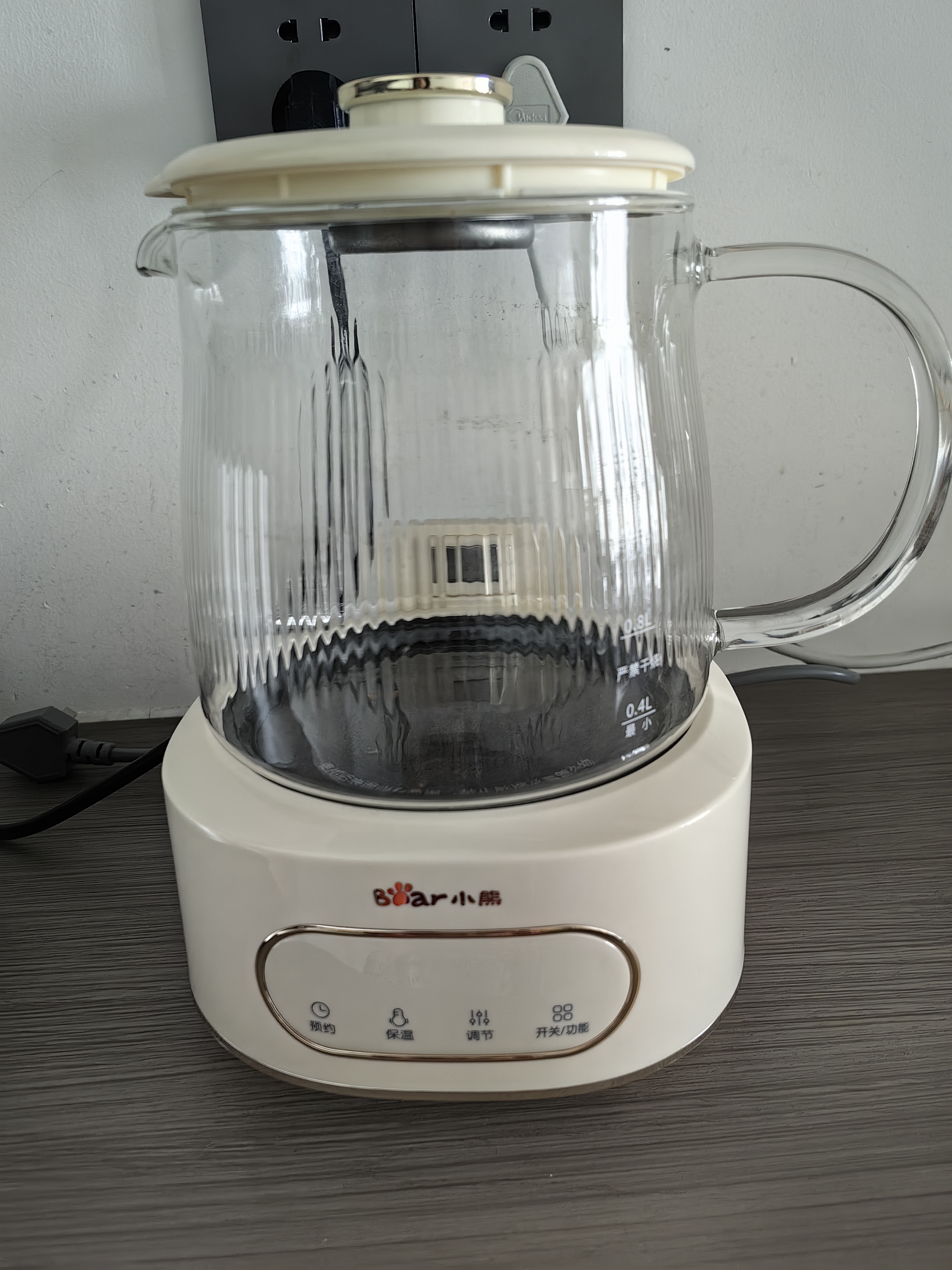小熊（Bear）全玻璃养生壶 纯玻璃煮茶壶恒温壶 多功能炖煮花茶壶烧水壶 1.5L YSH-H15L2 实拍图