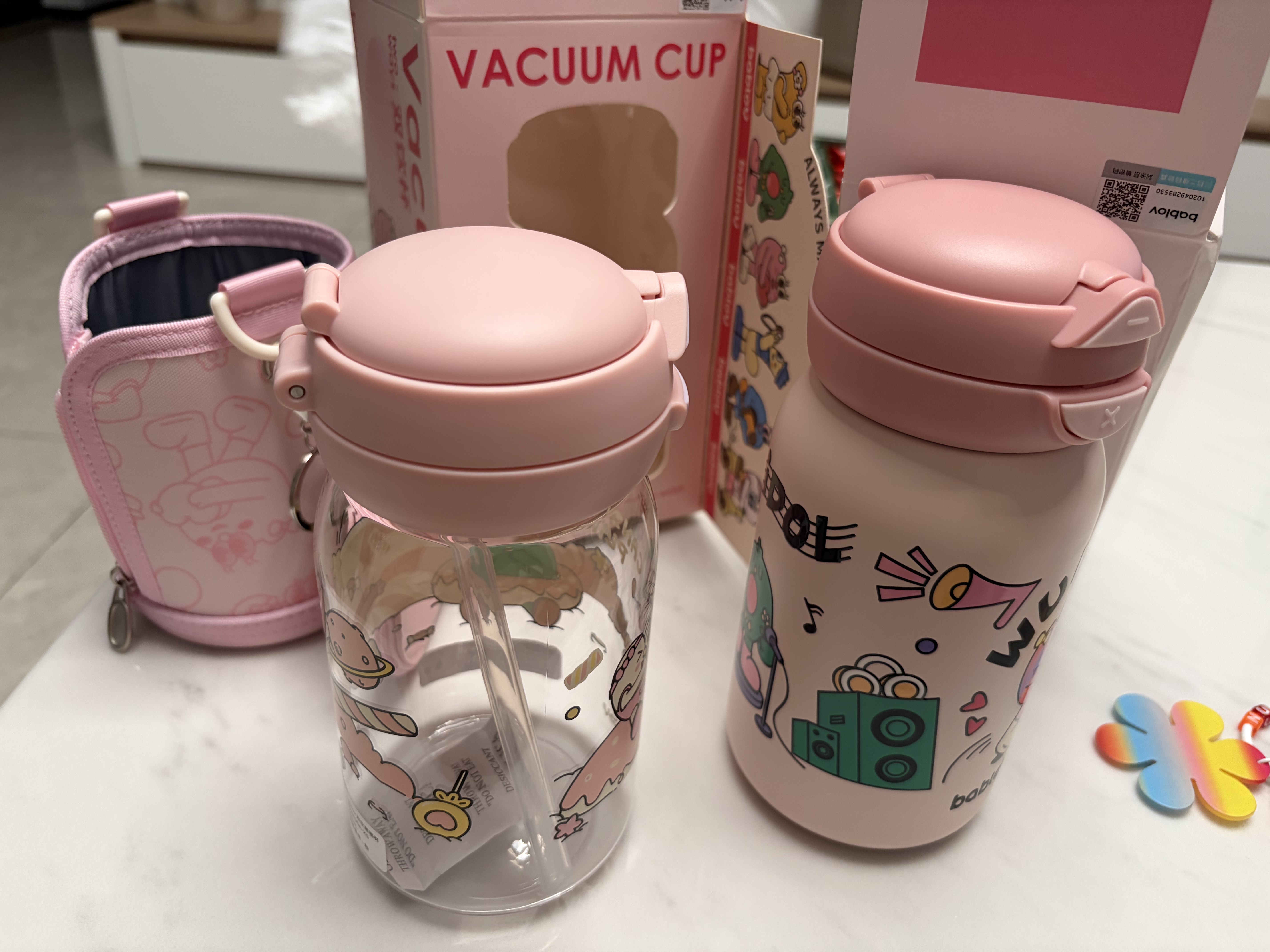 BABLOV花伴森保温杯儿童水杯女生高颜值大容量便携儿童吸管杯生日礼物 实拍图