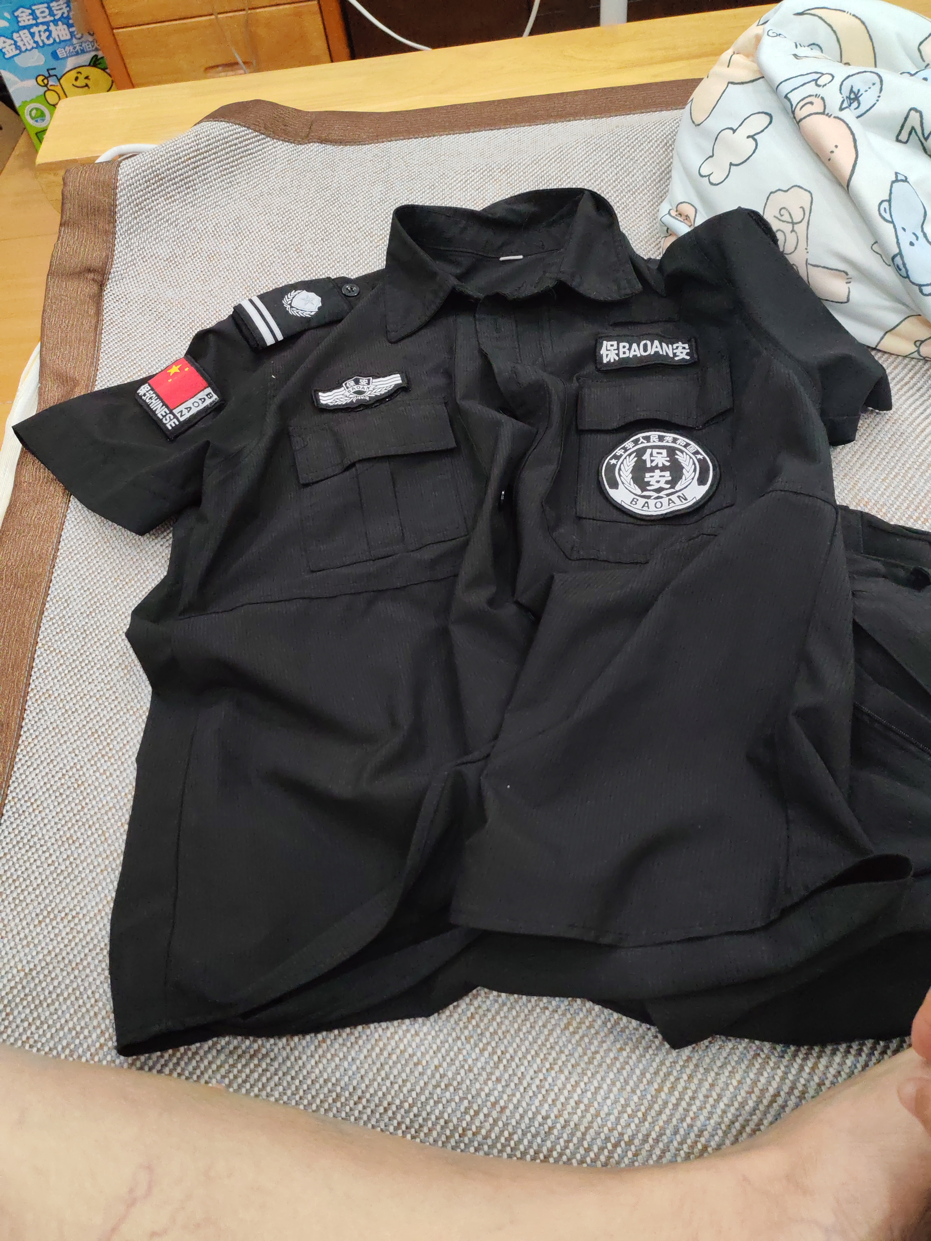乾朗 夏季薄款短袖套装511款保安服全套男女透气小区物业安保酒店门卫执勤制服巡逻夜巡户外保安作训服可定制 夏短套装+贴标175 实拍图