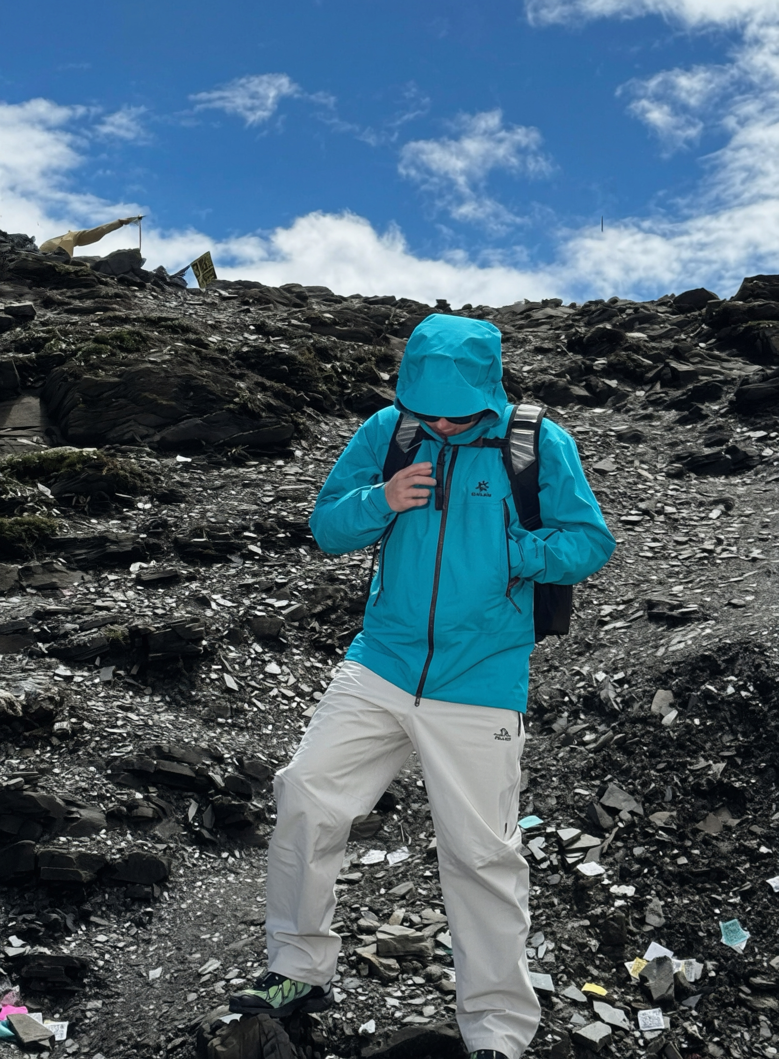 伯希和（Pelliot）山壳|加绒冲锋裤子男女户外登山裤防水徒步工装裤115402010黑XL 实拍图