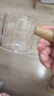 玻璃小奶盅带刻度单嘴设计木手柄耐高温防烫精准控量拉花杯咖啡萃取量杯通用适用 实拍图