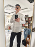 墨诺佰法式衬衫男商务休闲纯色修身免烫抗皱男士袖扣衬衫长袖白衬衣 白色 39 码（115-130斤） 实拍图