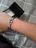 朋克摇滚欧美时尚钛钢潮男复古个性手链霸气手饰情侣简约炫酷日韩风格饰品 长19cm 很瘦100斤左右带 实拍图