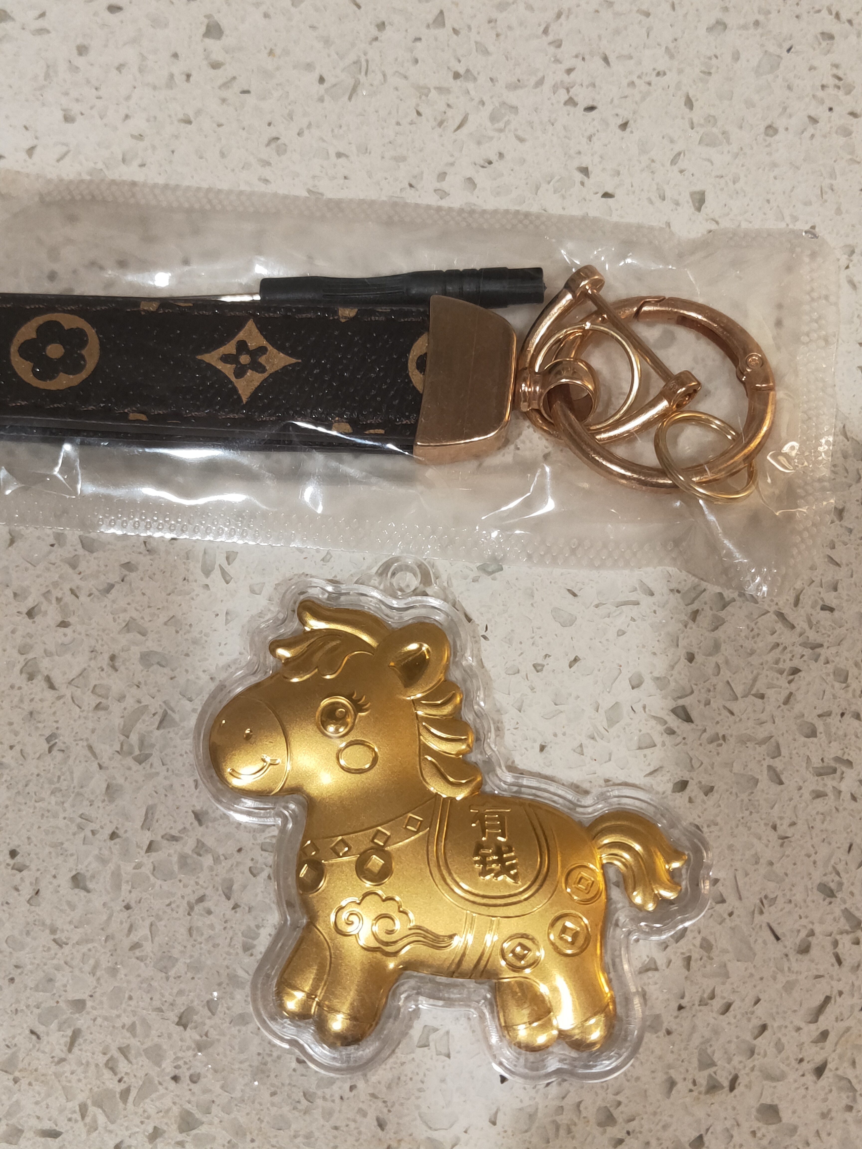 马上有钱小马挂件趣味玩具 马上有钱+棕色皮扣【1套】 实拍图