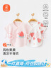 贝瑞加（Babyprints）新生儿半背衣2件装初生男女宝宝短袖上衣夏季婴儿衣服纯棉 粉52 实拍图