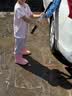 猪爸爸儿童雨鞋男童宝宝防滑防水雨靴女童幼儿园小朋友上学专用水鞋粉18 实拍图