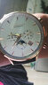 梭伦（SOLLEN）十大品牌名表手表男士全自动机械表防水夜光国腕表送男友圣诞礼物 玫壳白面皮带303【升级加强版】 实拍图
