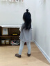 班喜迪女童打底裤秋装2026新款儿童休闲长裤春秋款外穿公主洋气宝宝裤子 灰色 100 实拍图