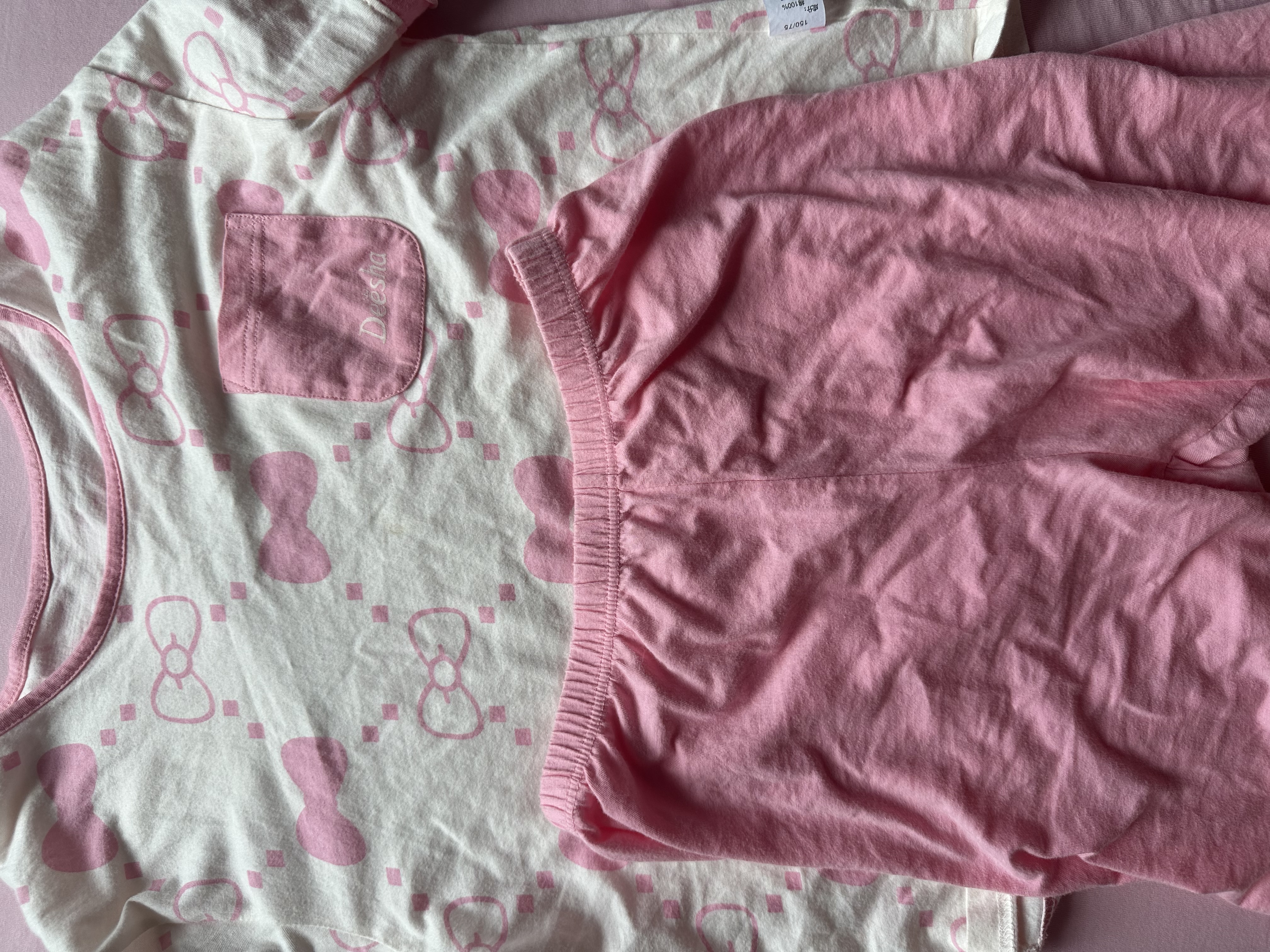 笛莎（DEESHA）【7A抑菌棉】女童春夏短袖五分裤家居服套装宝宝两件套睡衣 实拍图