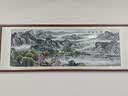 墨绰宝地福居山水画靠山图客厅装饰画办公室挂画沙发背景墙画茶室壁画 宝地福居A1 195*85cm(实木边框+宣纸锦绫装裱+有机玻璃) 实拍图