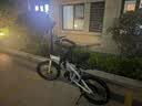 JEEP吉普折叠自行车带小孩母子车亲子自行车-J200 白色 20英寸 黑把 实拍图