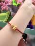 周六福3D硬金招财猫黄金转运珠男女足金生日礼物A1610417 约0.82g 实拍图