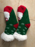 北虞袜子袜子袜子防滑儿童加绒地板袜中筒袜保暖地毯袜圣诞袜新年袜 圣诞老人 XL码（脚底18cm建议6-10岁） 晒单实拍图