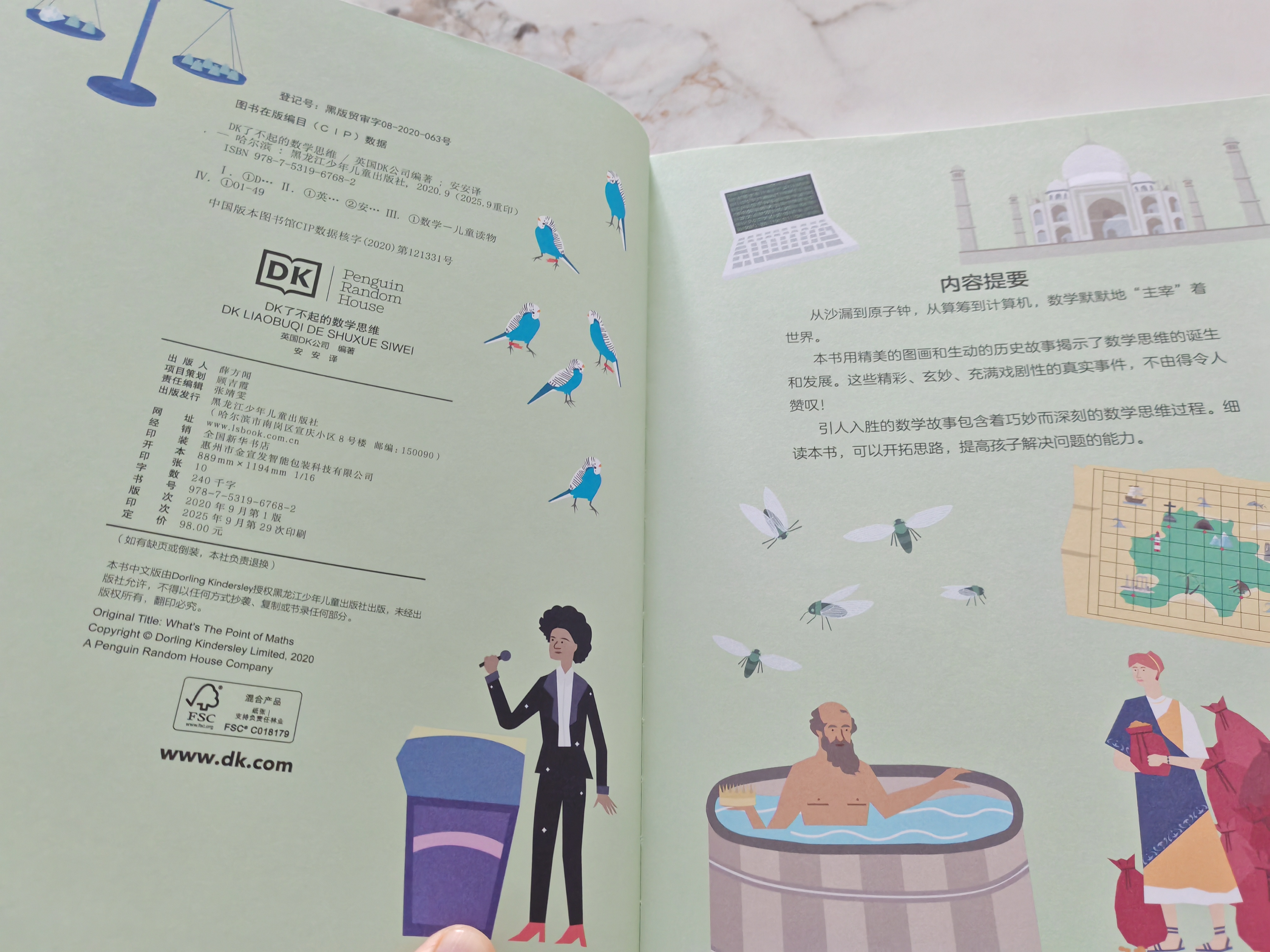 DK了不起的数学思维【7-14岁】（精装1）暑假作业 一升二暑假衔接 小升初暑假衔接  实拍图