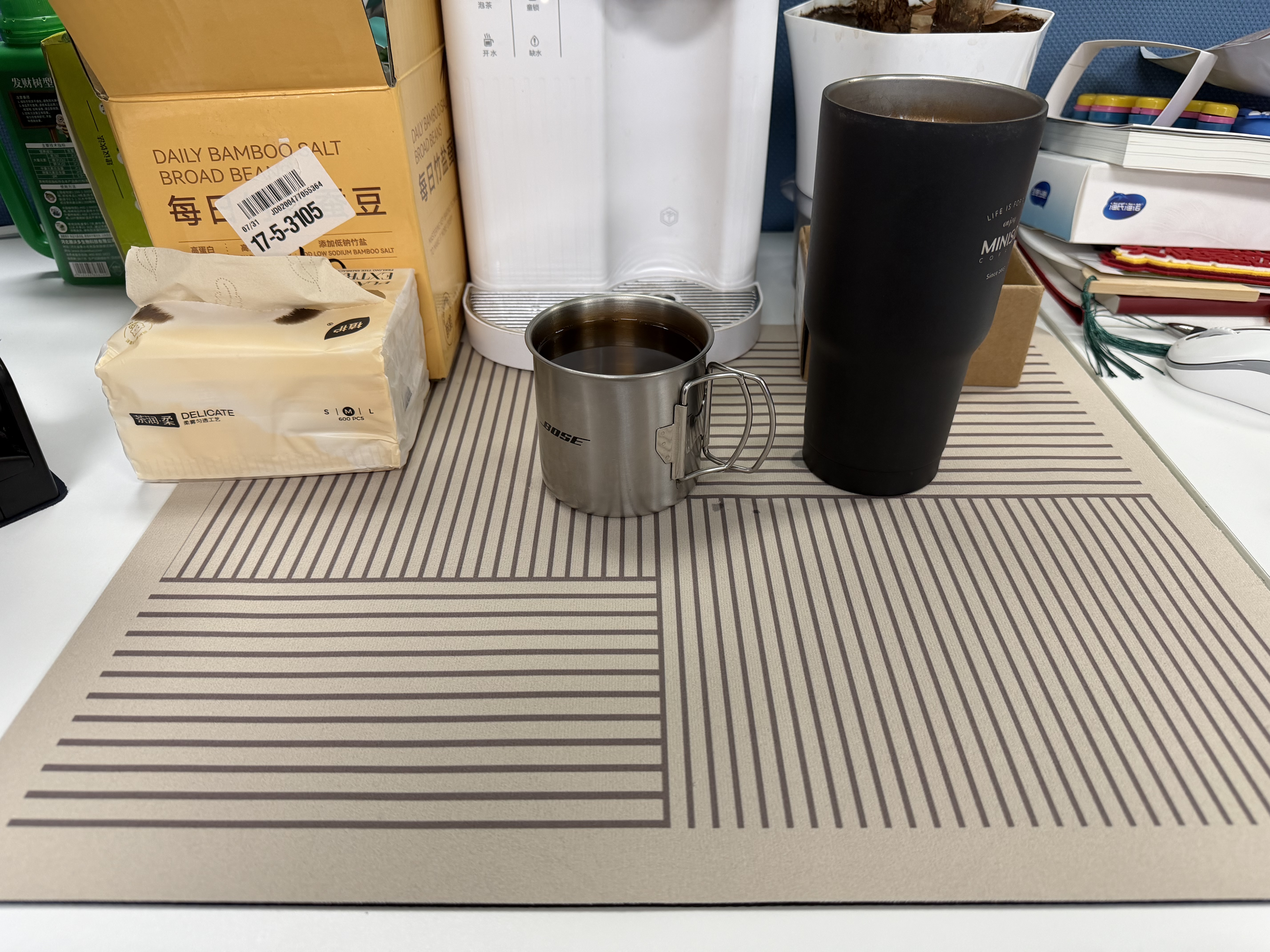 范爷家诧寂风厨房台面沥水垫吸水咖啡机专用吸水垫吧台洗手台垫碗盘餐垫 实拍图