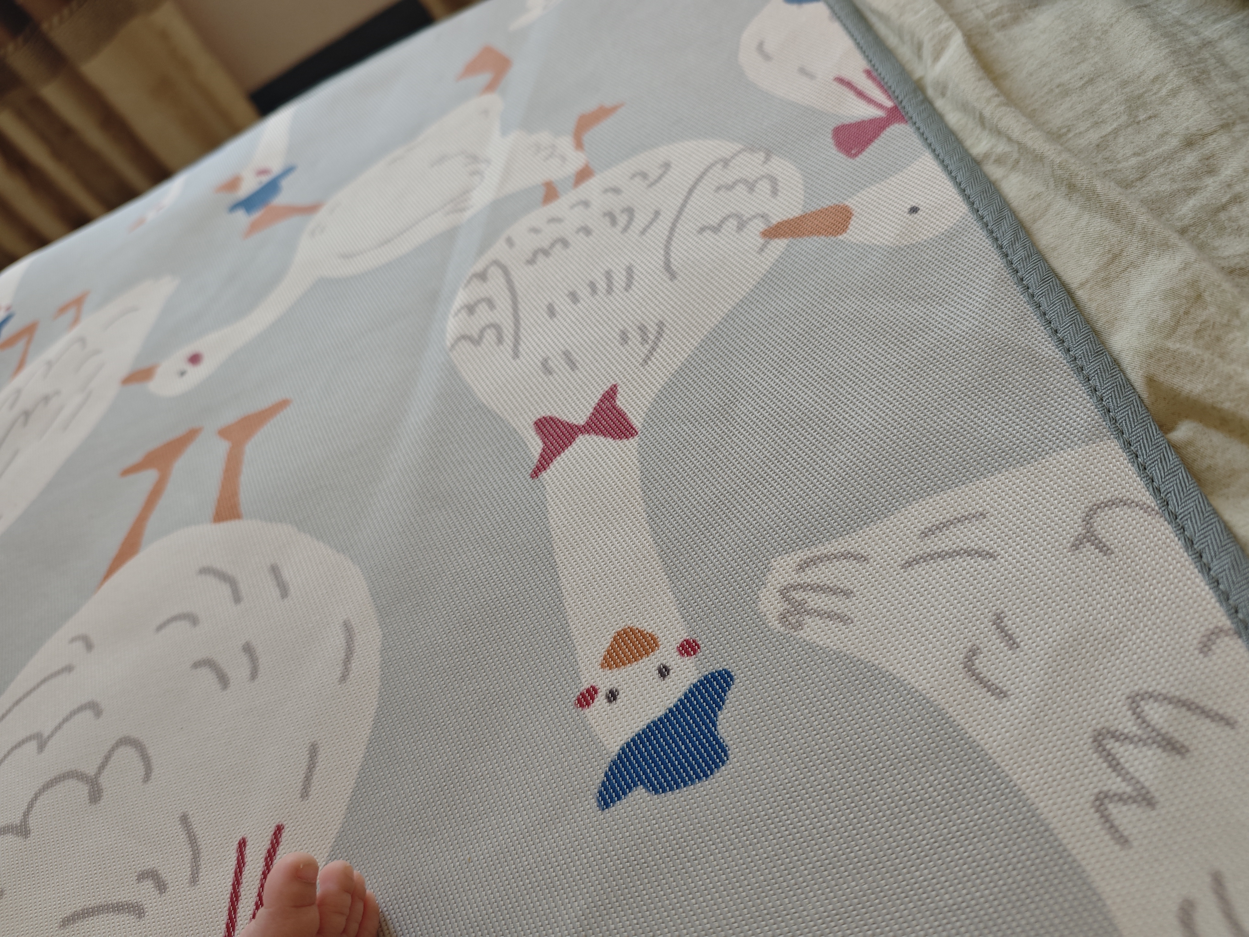嫚熙（EMXEE）婴儿凉席a类宝宝新生儿专用冰丝儿童凉席幼儿园席子120cm*65cm 实拍图