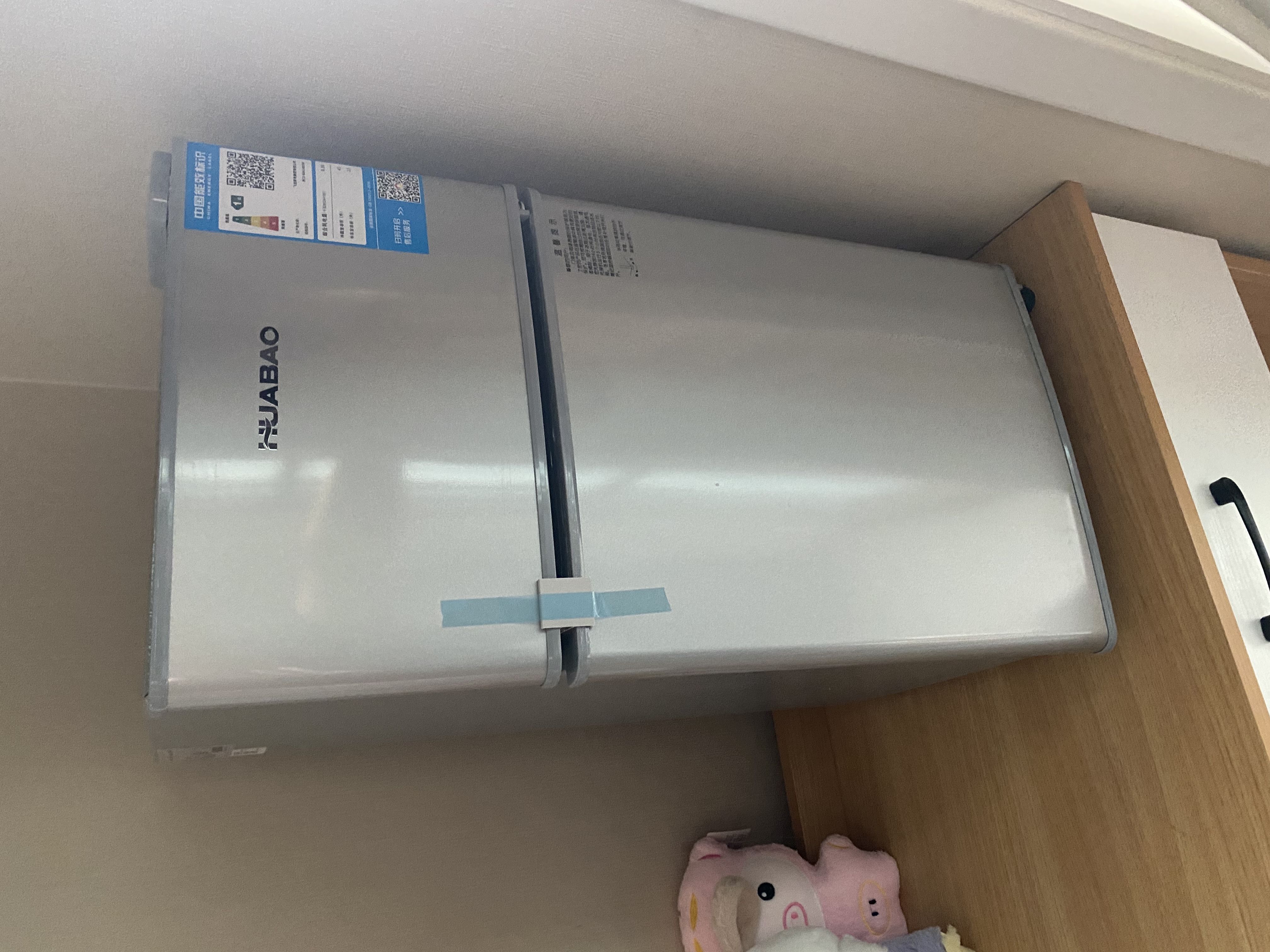 华宝小冰箱迷你小型家用冷藏冷冻两用一级能效出租房宿舍用办公室节能省电双门电冰箱 【一级能效】68L银色【全国联保】 实拍图