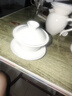 不拙白瓷三才盖碗敬茶碗单个茶具一人饮陶瓷茶漏羊脂玉云初岩香三件套 实拍图