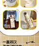 史努比（SNOOPY）儿童保温杯带吸管316L不锈钢大容量水杯小学生双饮男女便携杯子蓝 实拍图