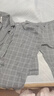 红豆居家男士精梳纯棉情侣睡衣男格纹长袖女士家居服 山黛蓝 L 实拍图