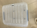 SPACEXPERT 衣物收纳箱特大号塑料整理箱车载储物箱80L透明 1个装 带轮 实拍图