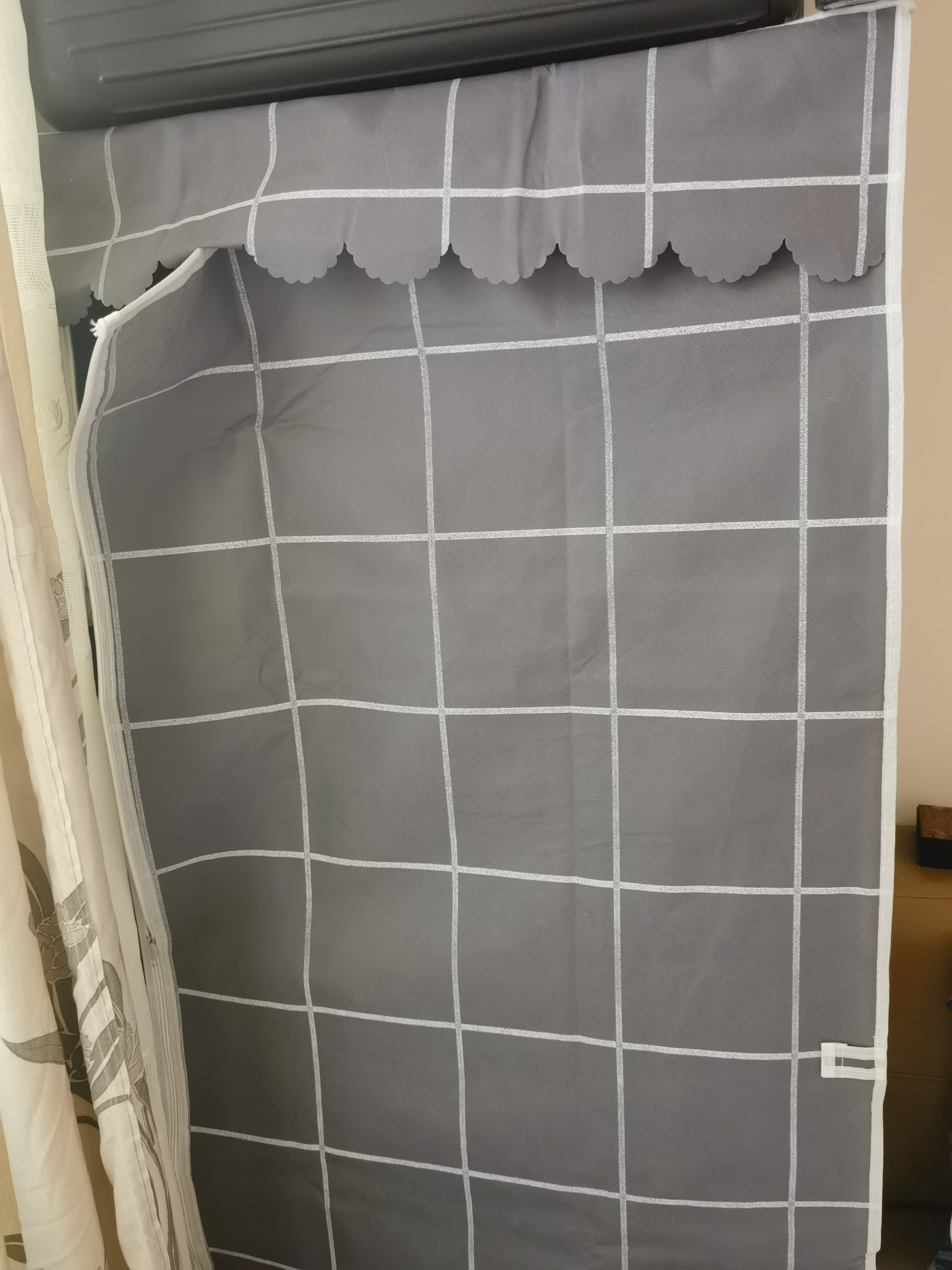 乐爱家 简易衣柜加粗钢管布衣柜卧室家用宿舍单人衣柜衣服收纳防尘衣橱 实拍图