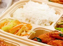 云蕾一次性饭盒加厚玉米淀粉微波餐盒带盖打包快餐便当盒4格*10套 实拍图