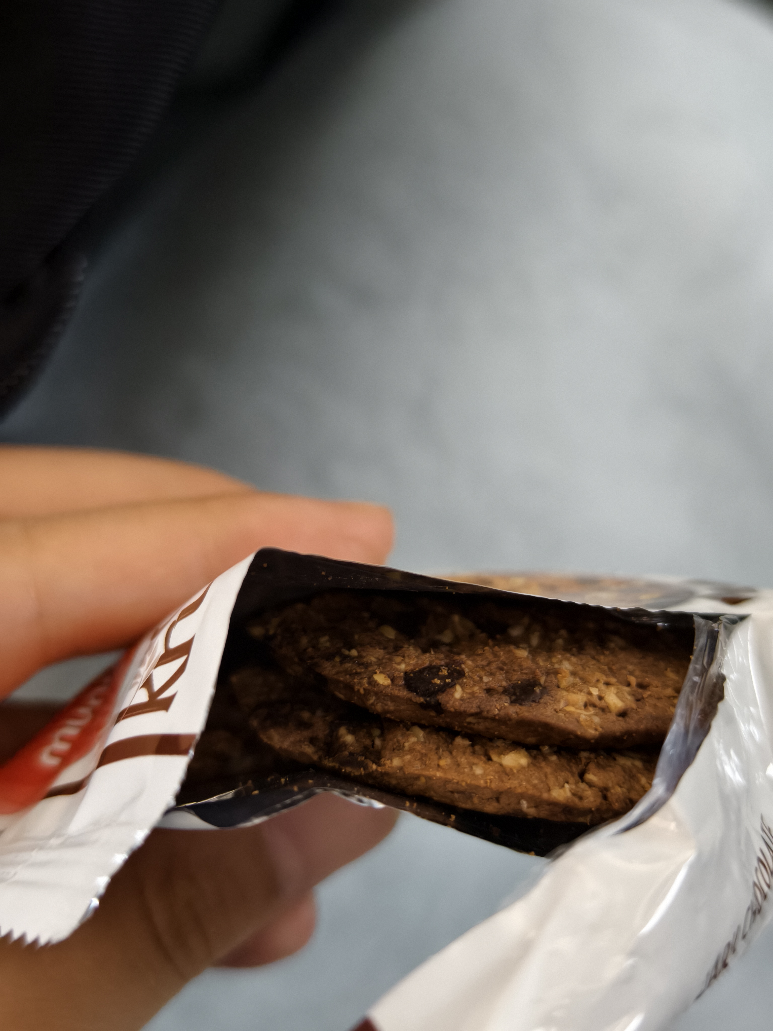 马奇新新进口黑巧克力豆燕麦饼干休闲零食粗粮代餐下午茶390g独立小包 实拍图