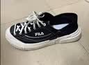 FILA FUSION斐乐女鞋帆布鞋女 低帮板鞋POP轻质帆布鞋休闲运动鞋女 黑-BK 36.5 实拍图