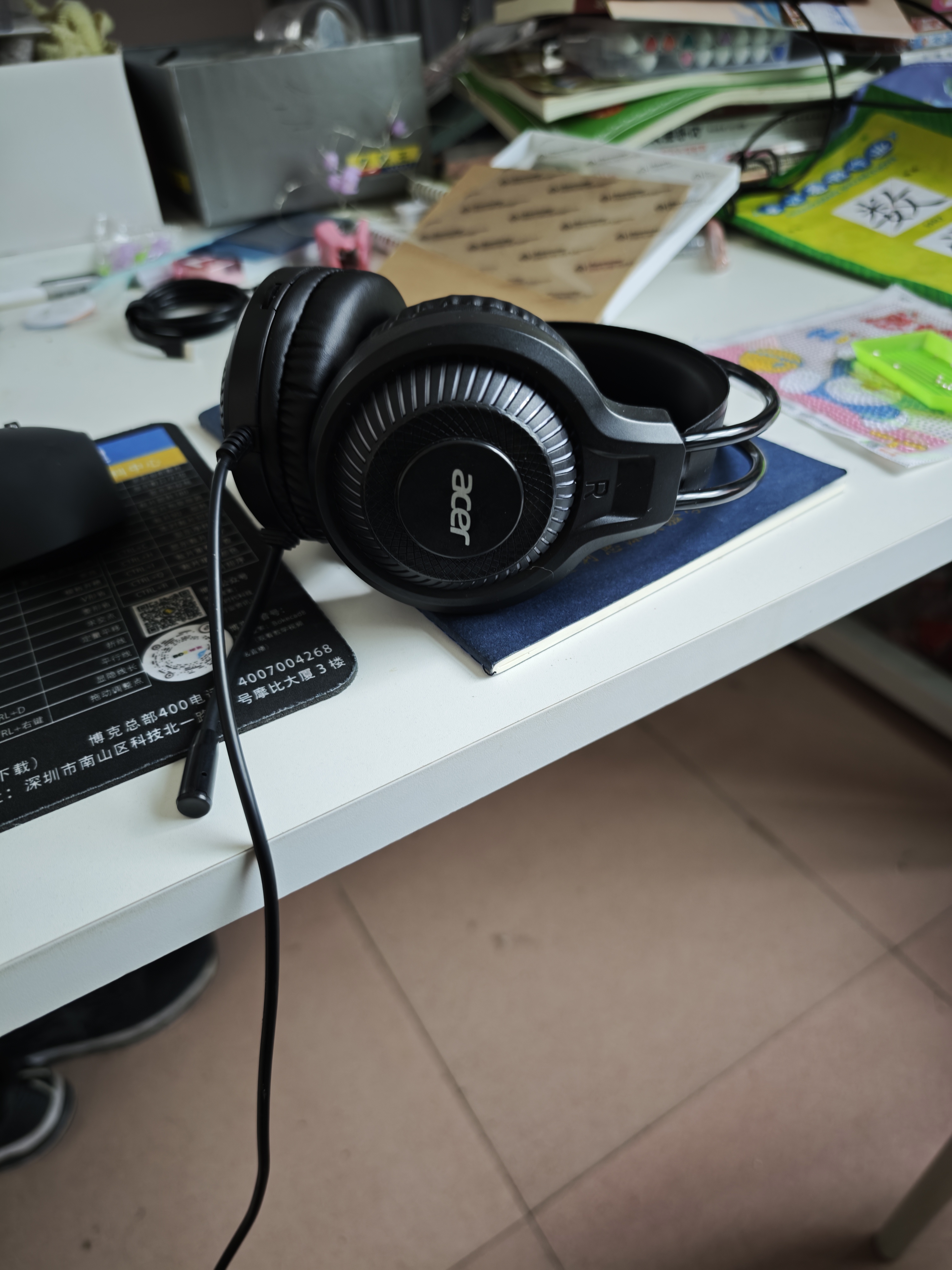 宏碁（acer）宏碁OHW303游戏耳机头戴式电竞耳麦带麦克风有线台式电脑网吧游戏吃鸡三角洲行动黑色双3.5mm接口 实拍图