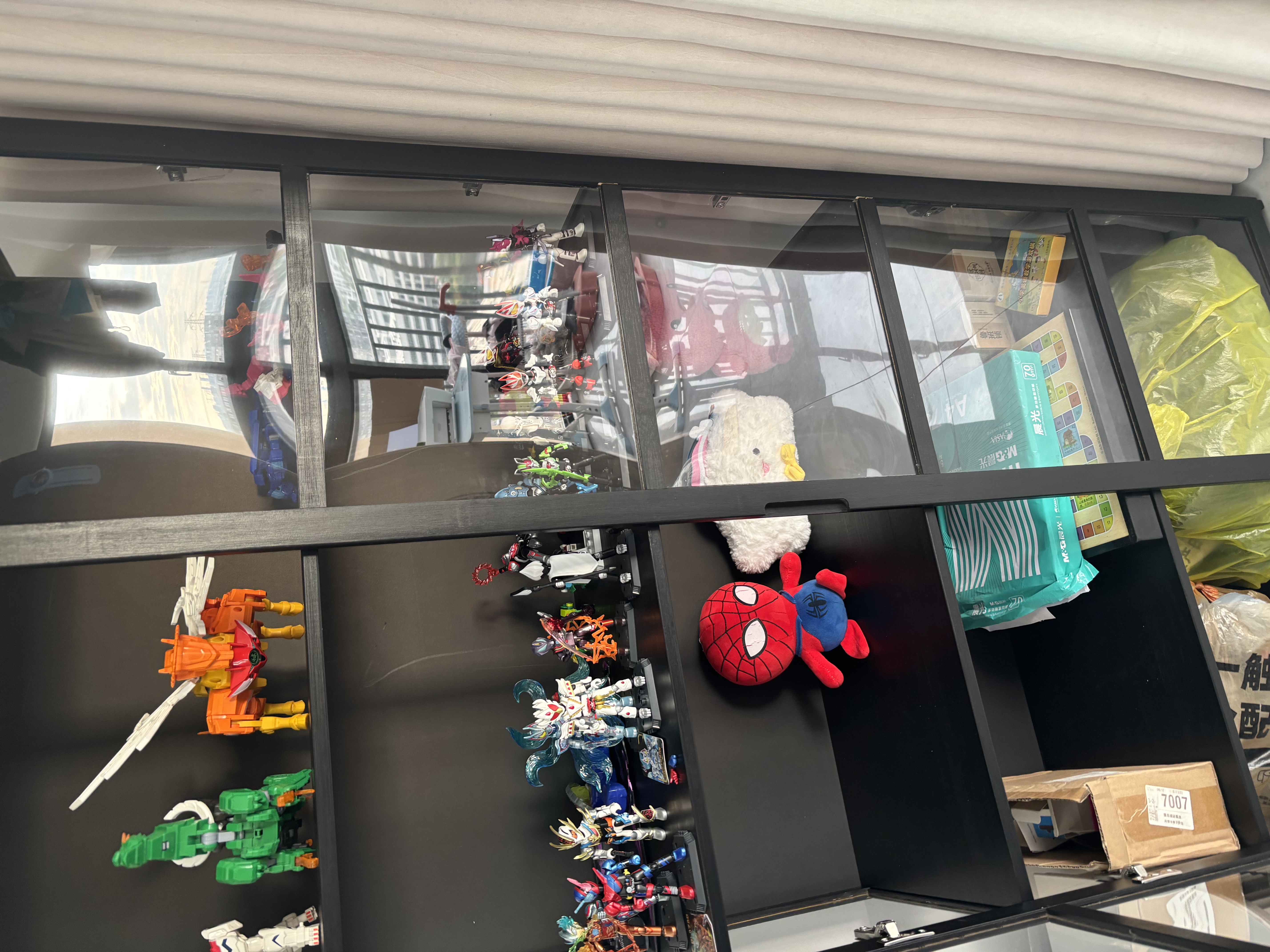 木马人手办展示柜乐高亚克力展示架非玻璃产品货架模型玩具烟柜陈列柜子 【三面透明】黑色五层82长（双门） 实拍图
