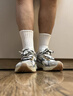 美津浓（MIZUNO）【吴曦同款】男女运动休闲缓震透气网面复古做旧跑步鞋RACER S 实拍图