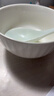 华青格陶瓷饭碗高颜值家用纯白浮雕素雅花瓣4.6英寸4只装微波洗碗机适用 实拍图