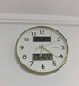 Timess挂钟客厅钟表万年历简约石英钟表挂墙时钟温湿度家用表35cm 实拍图