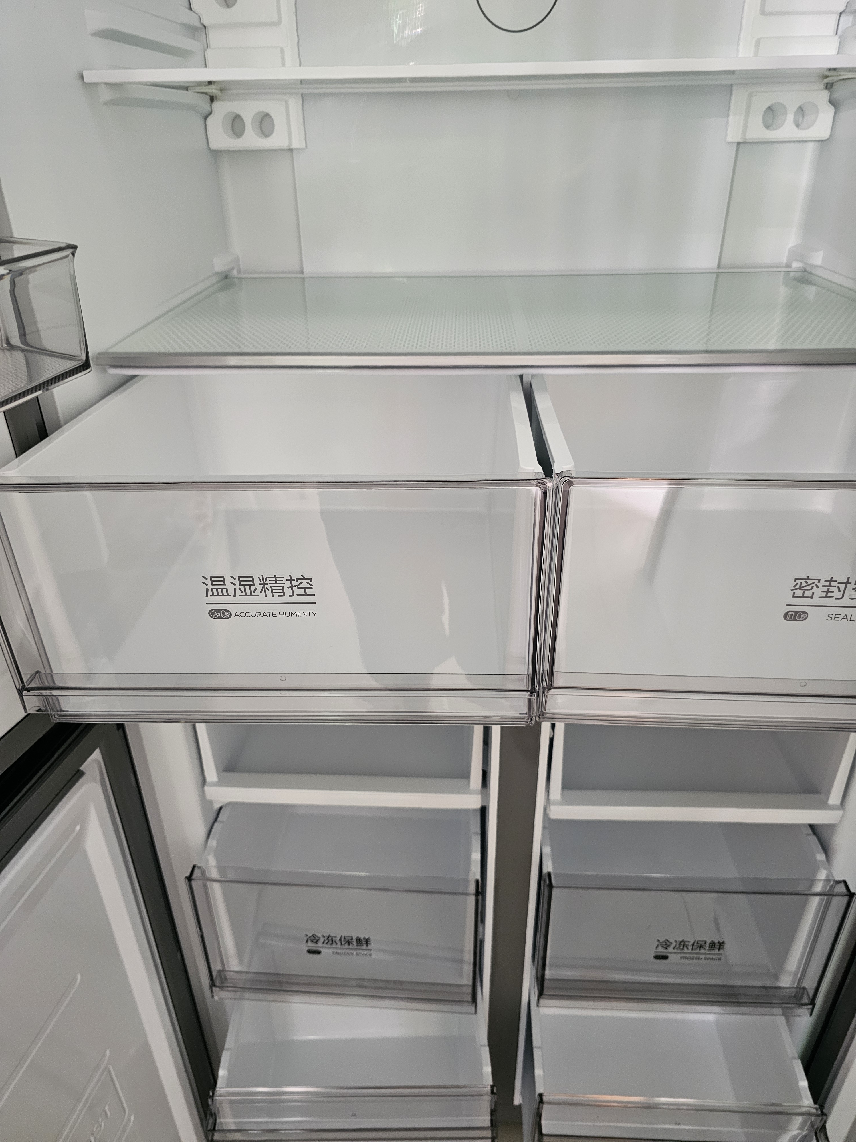 美的480升十字门冰箱家用一级能效风冷无霜双变频净味以旧换新BCD-480WSPZM(E)国家补贴 实拍图